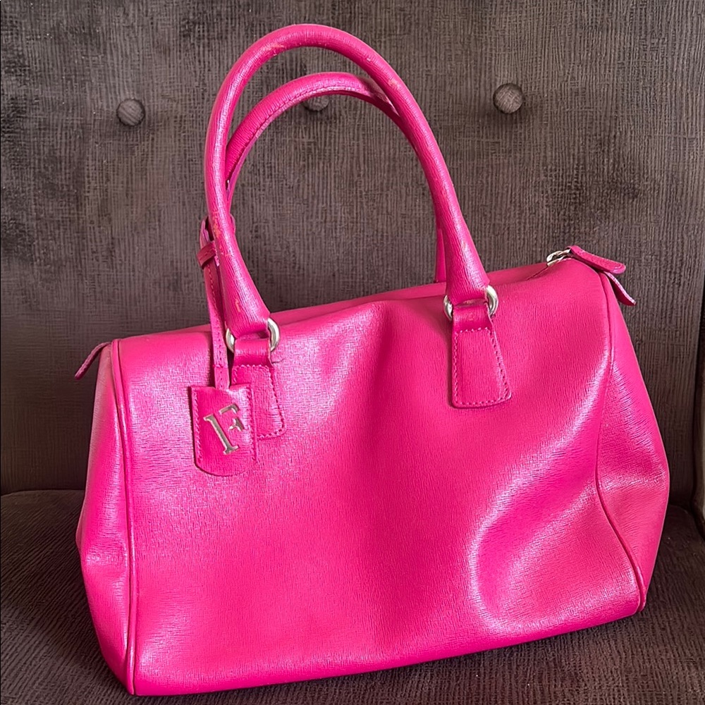 Furla Fuchsia Leather Handbag